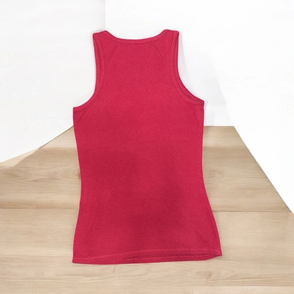 Harley-Davidson Red Fitted Buttoned Tank Top - Picture 3 of 10